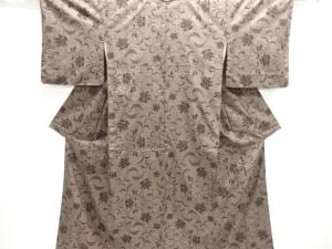 花唐草模様織り出し本場泥大島紬着物(5マルキ)